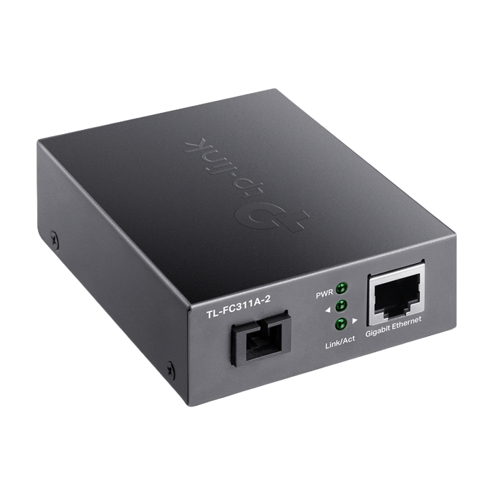 1000MB RJ45 to 1000M SC fiber Converter FC311A-2, Send: 1550nm, Receive: 1310nm, Up to 2km