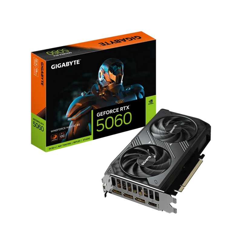 VGA Gigabyte RTX5060 8GB GDDR7 WindForce Max OC (GV-N5060WF2MAX OC-8GD)