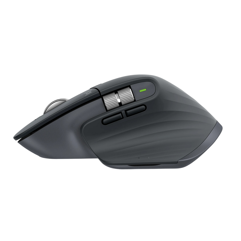 Wireless Mouse Logitech MX Master 3S Performance, 200-8000 dpi, 7 buttons, Ergonomic, 141g, 500mAh, Silent, 2.4Ghz+BT, Graphite