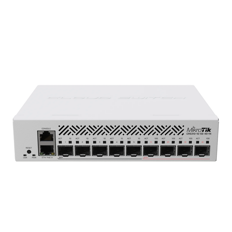 Mikrotik Cloud Router Switch CRS310-1G-5S-4S+IN, Desktop Enclosure