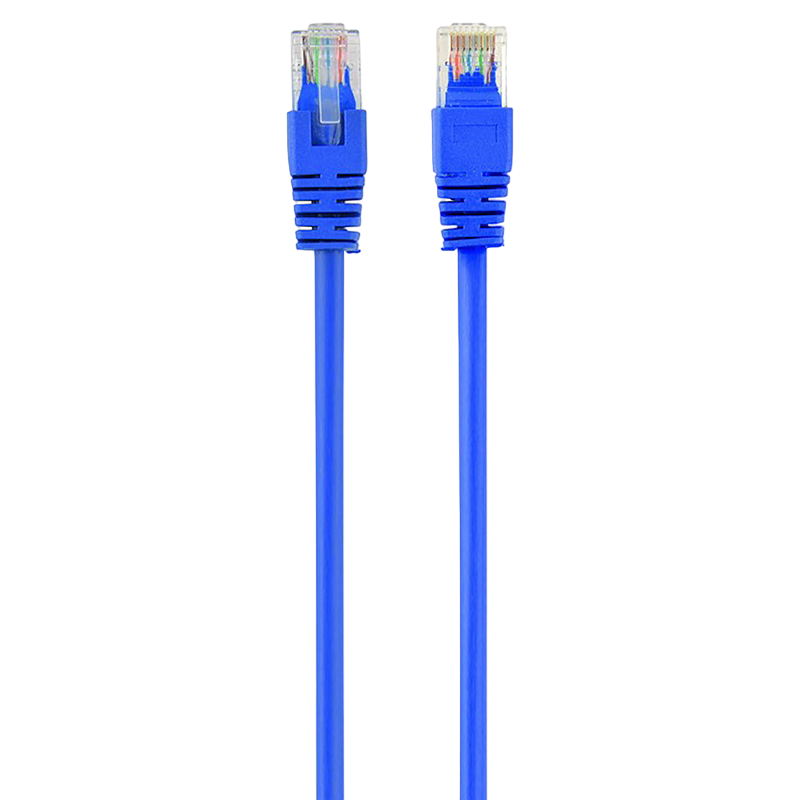 0.25m, Patch Cord Blue, PP12-0.25M/B, Cat.5E, Cablexpert, molded strain relief 50u" plugs