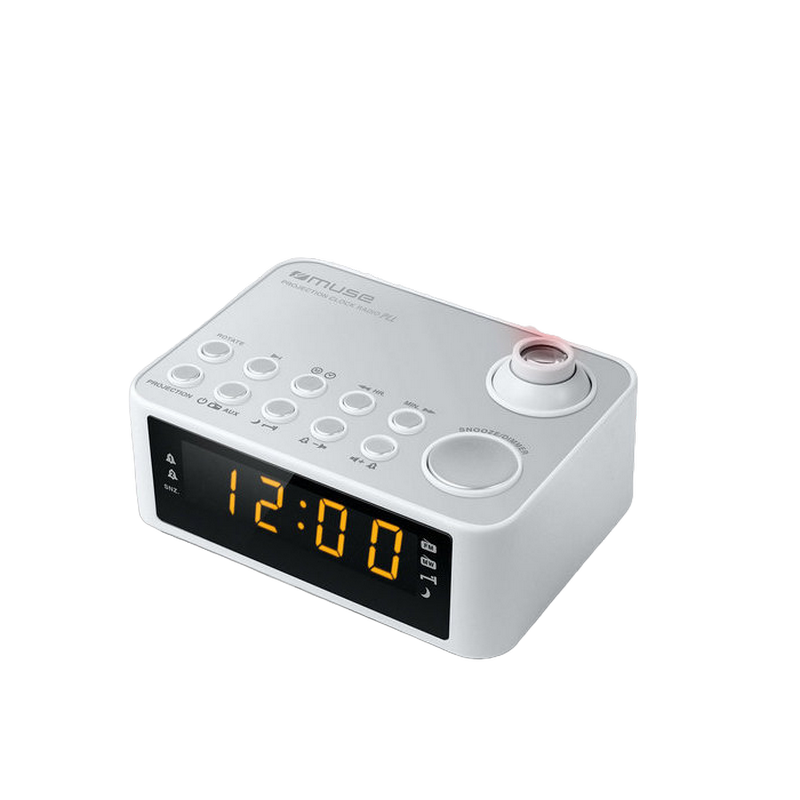 MUSE M-178 PW, Tuner FM, Clocks, White