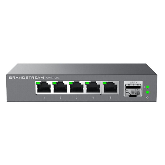 .5-port 10/100/2500Mbps Switch Grandstream "GWN7700M", 1xSFP+ 1/10Gbps, steel case
