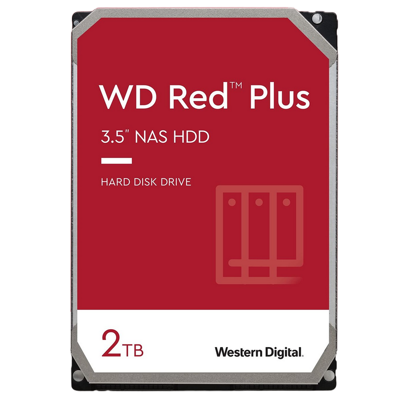 3.5" HDD 2.0TB-SATA - 64MB Western Digital " Red Plus (WD20EFPX)", NAS, CMR