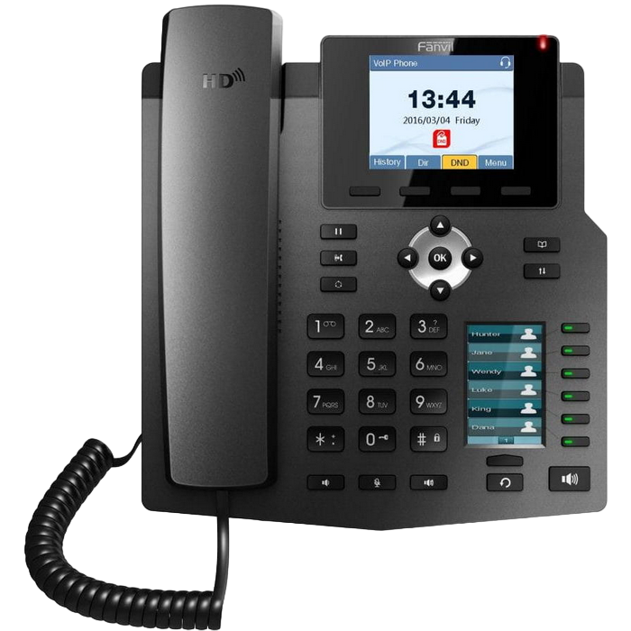 Fanvil X4 Black, VoIP phone, Colour Display, SIP support