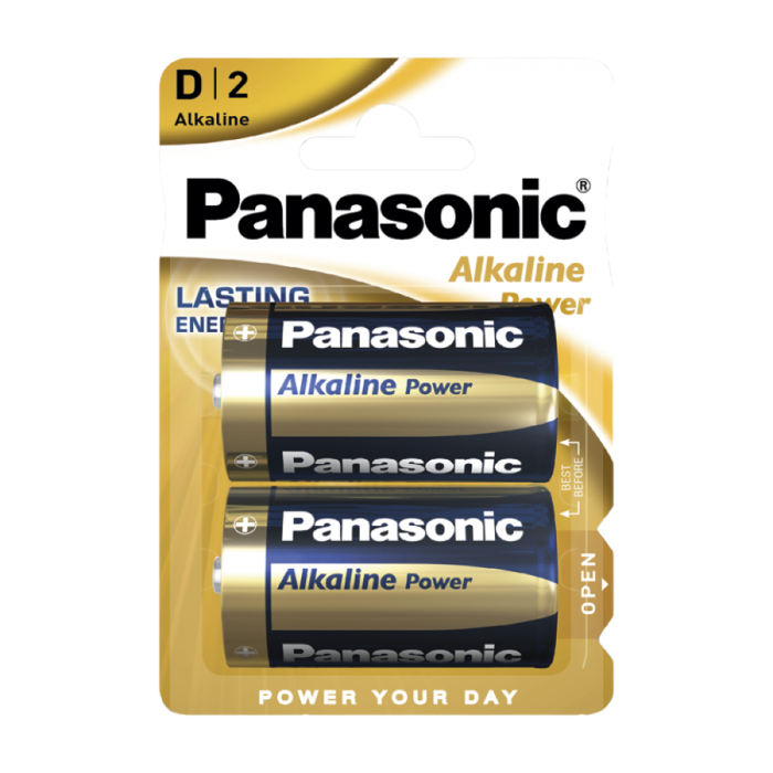 D size Panasonic "ALKALINE Power" 1.5V, Alkaline, Blister*2, LR20REB/2BP