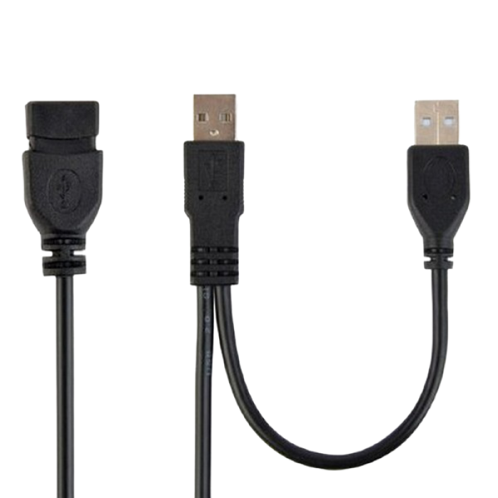 Cable USB, USB 2AM/AF, 0.9 m, USB2.0, Black, Cablexpert, CCP-USB22-AMAF-3