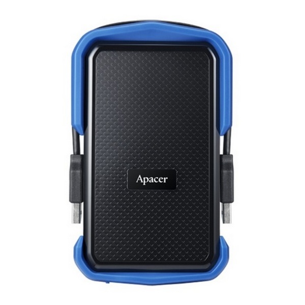 2.0TB (USB3.1) 2.5" Apacer AC631 Military-Grade Shockproof Hard Drive, Black-Blue (AP2TBAC631U-1)