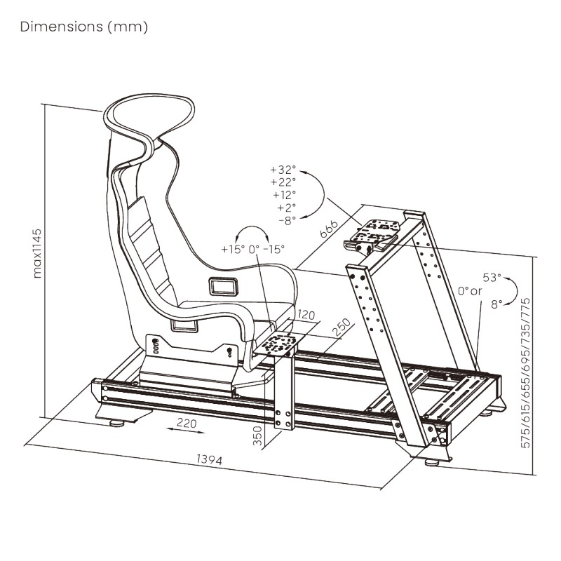 Lumi LRS16-BS04 Racing Simulator Cockpit