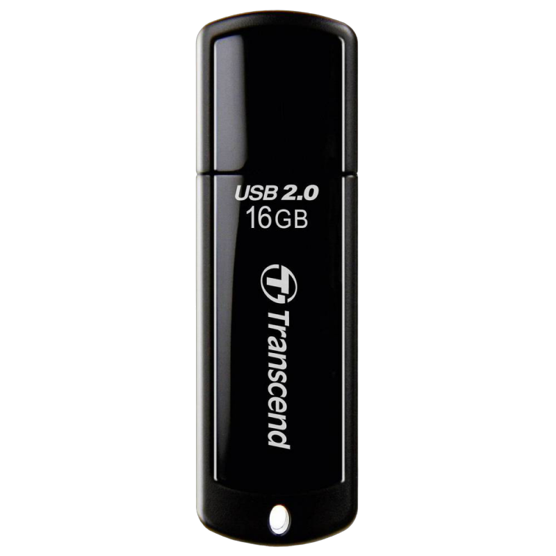 16GB USB2.0 Flash Drive Transcend "JetFlash 350", Black, Classic Cap (R/W:18/6MB/s)