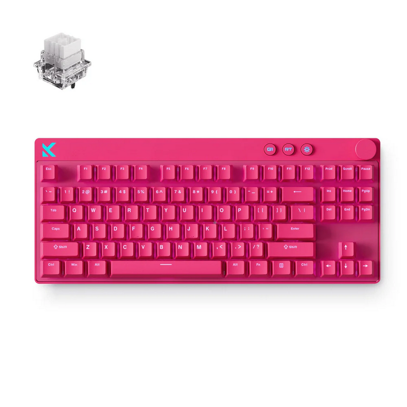 Gaming Keyboard MCHOSE Mix 87 Hall Effect Magnetic Switch, 80% Layout, Mount Tai Magnetic Switch GT, USB, EN, Rose Red