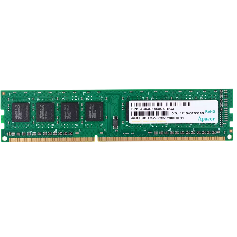 .4GB DDR3- 1600MHz Apacer PC12800, CL11, 1.35V