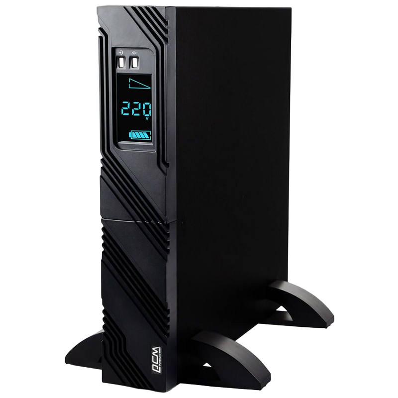 UPS PowerCom SPR-3000,3000VA/2400W,Tower/Rack2U,Smart Line Int.,Sinewave,LCD,AVR,USB,8xIEC C13+1xC19