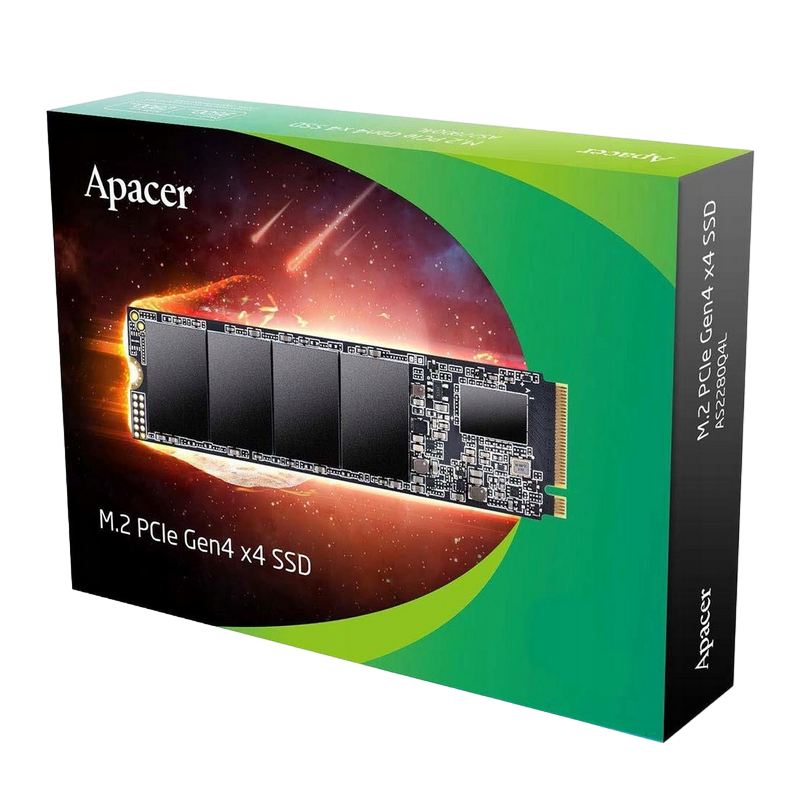 .M.2 NVMe SSD 512GB Apacer AS2280Q4L [PCIe 4.0 x4, R/W:3600/3000MB/s, 410K/600K IOPS, 300 TBW, 3D NAND TLC]