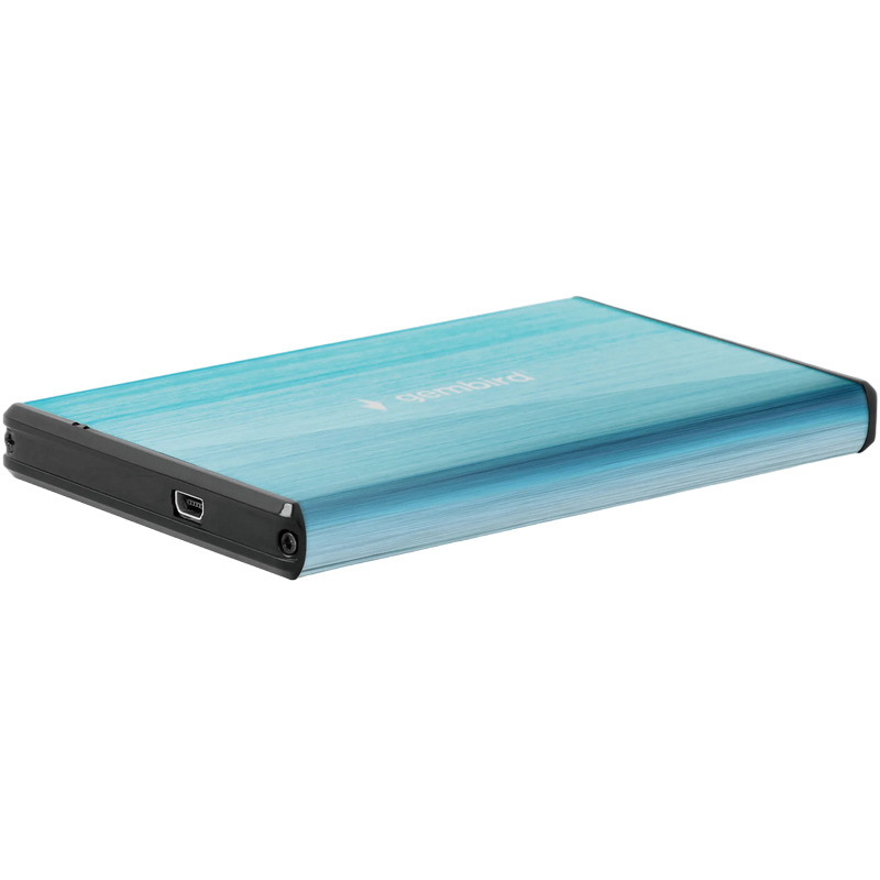 2.5" SATA HDD External Case miniUSB3.0, Aluminum Blue, Gembird "EE2-U3S-3-B"