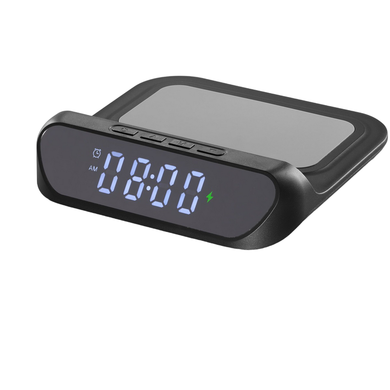 Cellularline Smart Clock, with Wireless Charging, Black