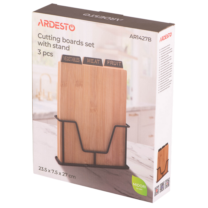 Cutting board set with stand Ardesto Midori, AR1427B