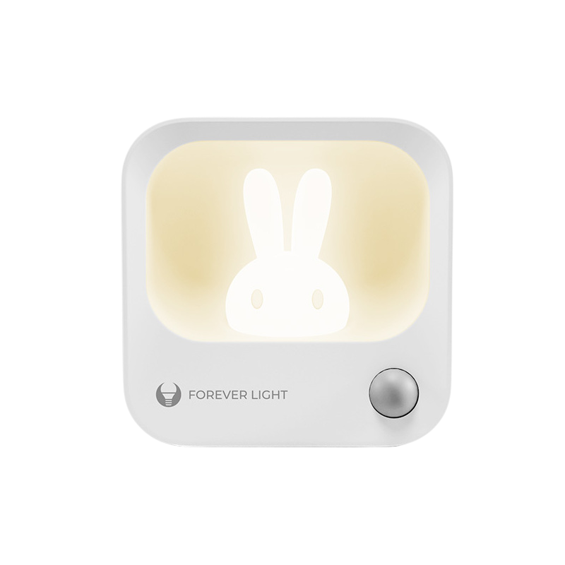 LED BUNNY Night Lamp PURE FLC-10 LEA PIR white 500mAh Forever Light, White