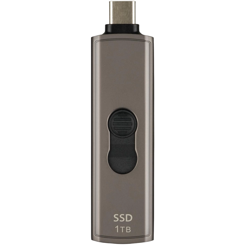 1.0TB Transcend Portable SSD ESD330C Dark Gray, USB-C 3.1 10Gbps, Metallic Capless/Slider (64.1x19.7x9.5 mm, 23g, R/W:1050/950 MB/s, 3D-NAND flash)