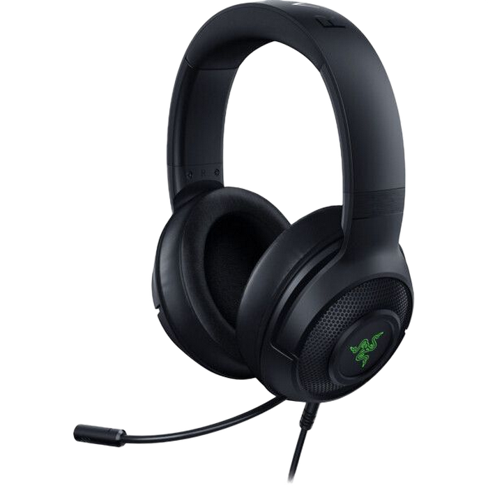 Gaming Headset Razer Kraken V3 X, 40mm driver, 12-28kHz, 32 Ohm, 103db, 285g, On-earcup control, Cardioid Mic, v7.1, RGB, 1.8m, USB, Black