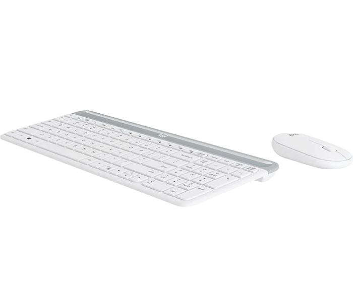 Wireless Keyboard & Mouse Logitech MK470, Compact, Ultra thin, Scissor keys, Quiet typing, 1000dpi, 3 buttons, 2xAAA/1xAA, 2.4Ghz, EN, White