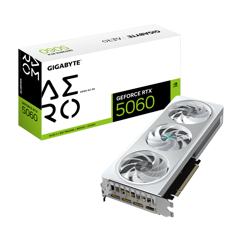 VGA Gigabyte RTX5060 8GB GDDR7 Aero OC (GV-N5060AERO OC-8GD)