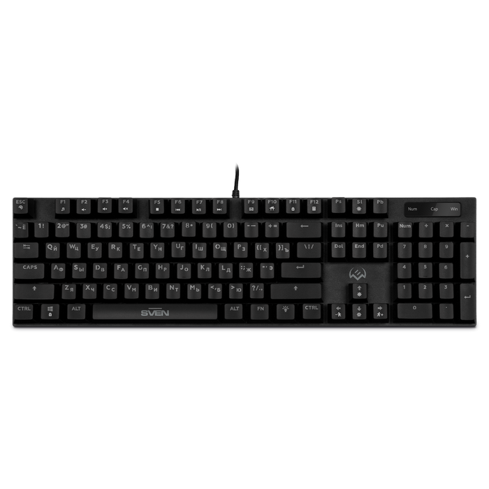 Gaming Keyboard SVEN KB-G8900, Mechanical, Fn keys, G Keys, Programmable, Built-in memory, Win Lock, RGB, 1.8m, USB, EN/RU, Black