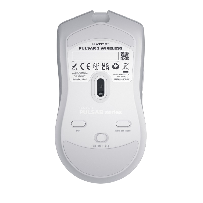 Gaming Mouse HATOR Pulsar 3 wireless (HTM631) white