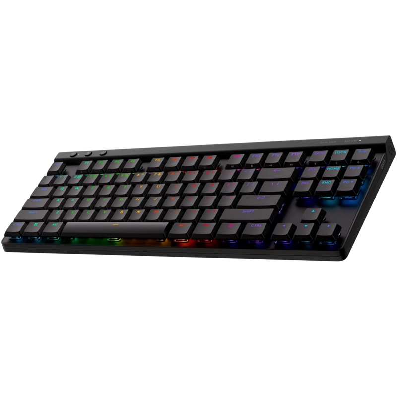 Gaming Wireless Keyboard Logitech G515 Lightspeed TKL, Mechanical, Low-profile, GL Tactile SW, RGB, 1500mAh, 2.4GHz+BT, EN/UA, Black