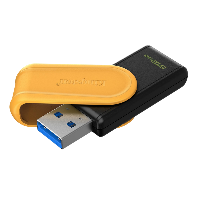 512GB USB3.2 Flash Drive Kingston DataTraveler Exodia S (DTXS/512GB), Black + Yellow, Plastic, Slider Cap