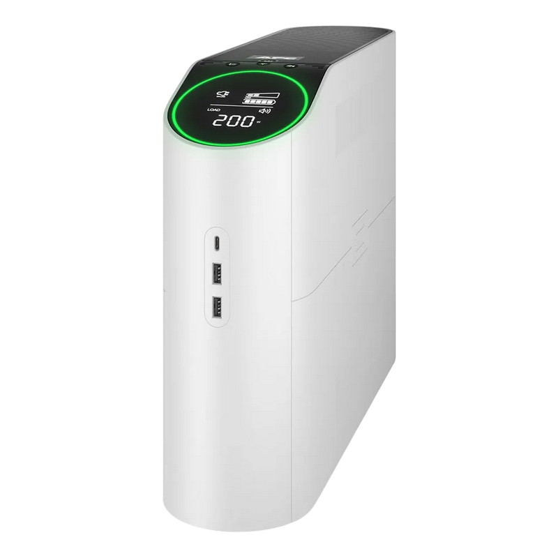 APC Back-UPS Pro 2200VA for Gaming, 230V, Pure Sinewave, LCD, White, Schuko