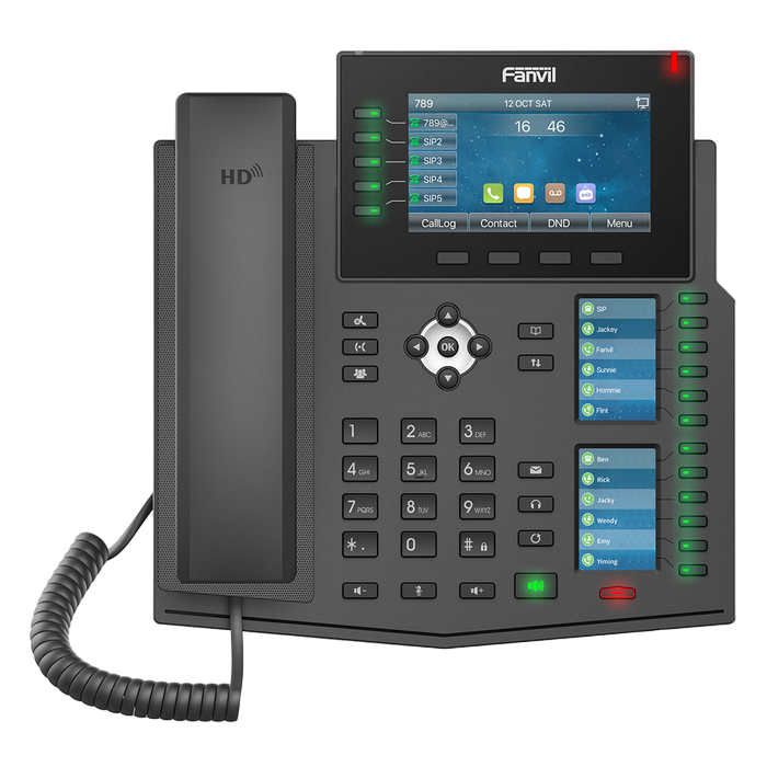 Fanvil X6U Black, Enterprise IP phone, Colour Display
