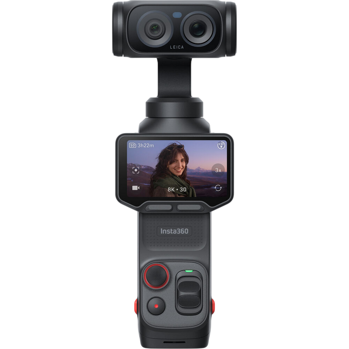 Camera Action cu Stabilizator Insta360 Luna Ultra Fill Light Bundle, Cosmic Black