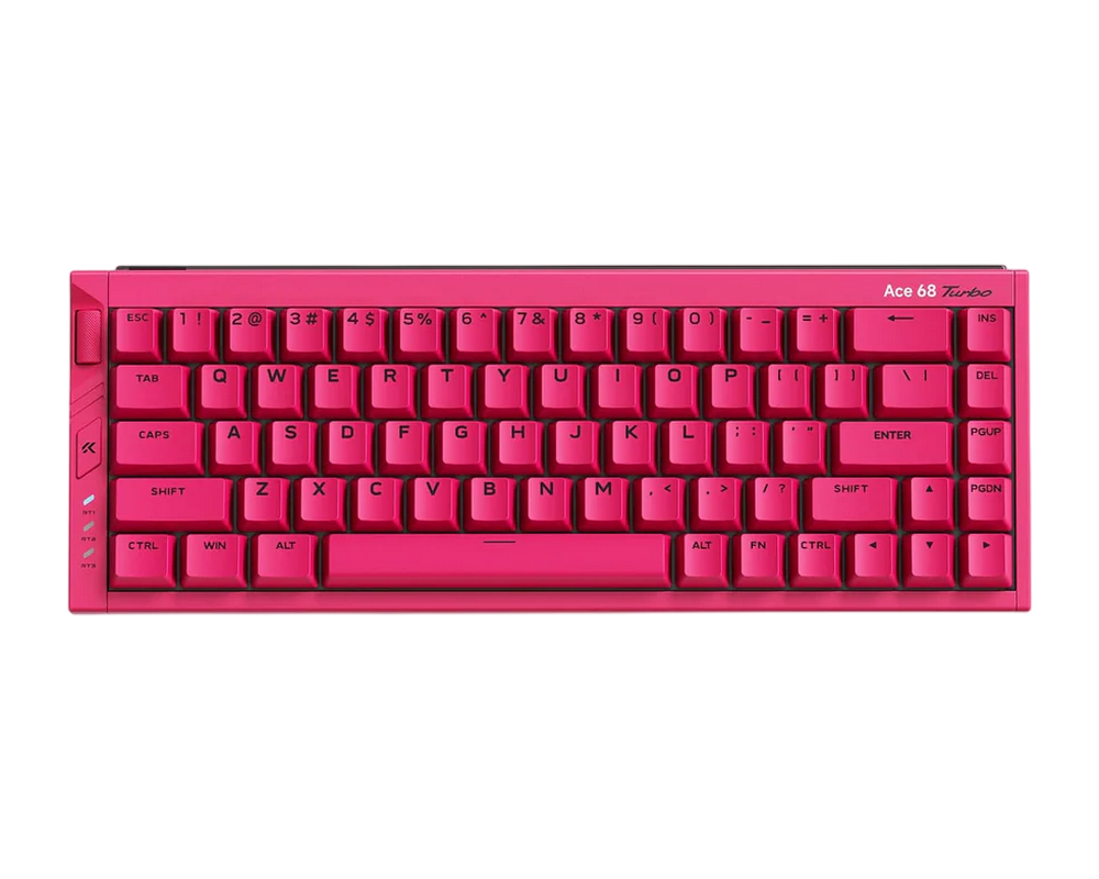 Gaming Keyboard MCHOSE Ace 68, Hall Effect Mechanical, 65% Layout, Mount Tai Magnetic GT SW, PBT, Aluminum, Macro, RGB, USB, EN, Berry Red
