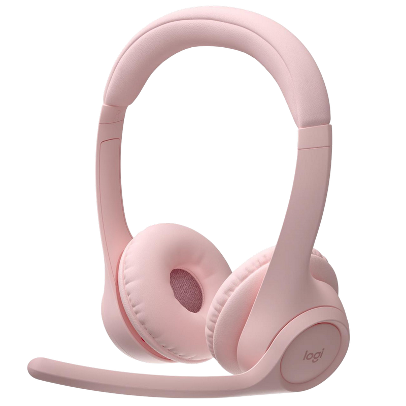 Wireless Headset Logitech Zone 300, 30mm driver, 50-20kHz, 96db, Built-in battery, up to 16h, Dual noise-canceling mics, Bluetooth, Rose