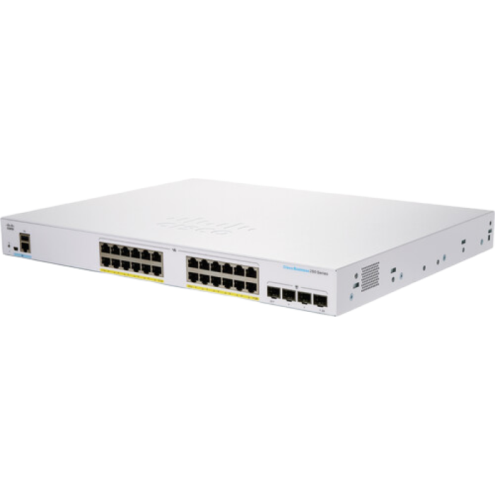 24-port Gigabit Full PoE Smart Switch Cisco CBS250-24FP-4G, 4 x 1G SFP