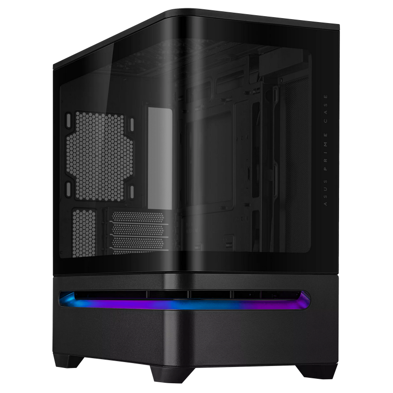 Case mATX Asus PRIME AP202 TG ARGB BLACK, 3x120mm ARGB, Front Mesh, Tempered Glass, Headset hook, 2xUSBx3.2, 1xUSB 3.2, 2xTypeC, 2x2.5", 2x3.5", Black