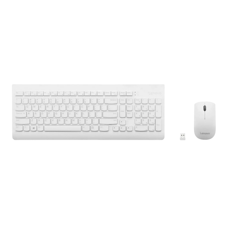 Lenovo 510 Wireless White Keyboard & Mouse, EN/RU(GX31F38001)