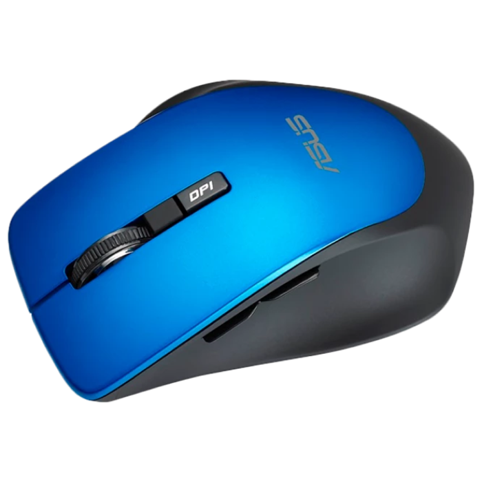 Wireless Mouse Asus WT425, 1000-1600 dpi, 6 buttons, Ergonomic, 82g, Silent, 1xAA, 2.4Ghz, Blue