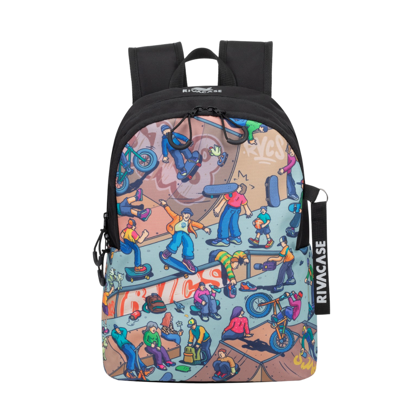 Backpack Rivacase 5420, 12L "Skaters", Black