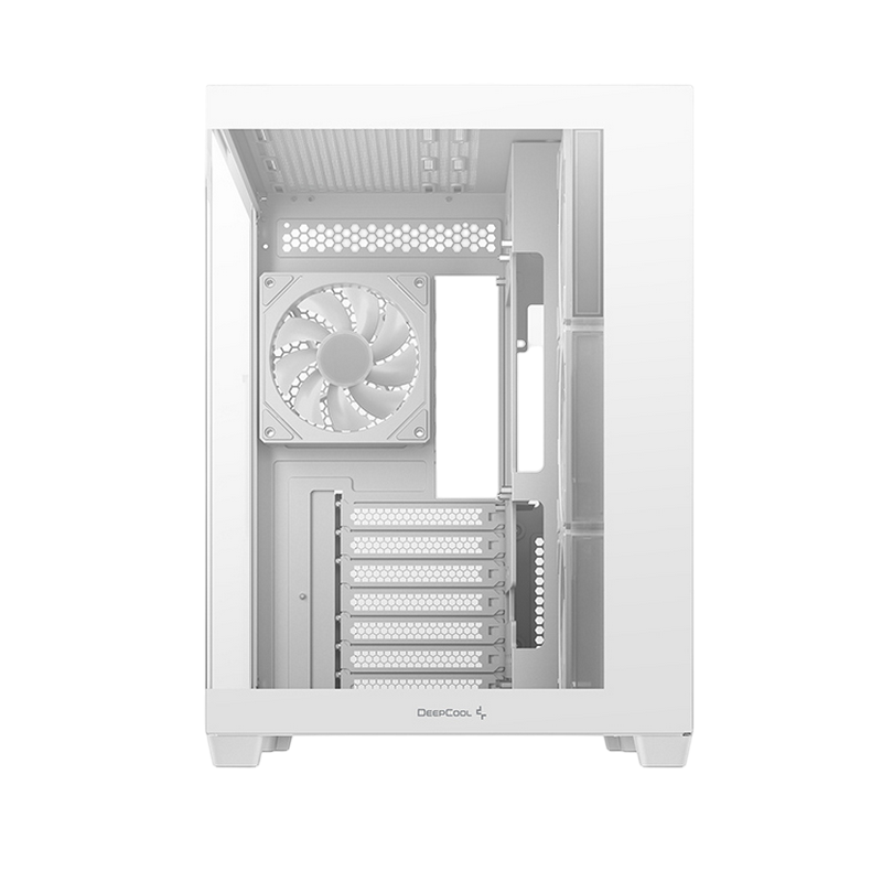 Case ATX Deepcool CG530 4F, w/o PSU, 4x120mm ARGB fans, 2xUSB3.0, USB-C, Front & Side Tempered Glass, Dual-Chamber design, DF, 2x2.5", 2x3.5", White