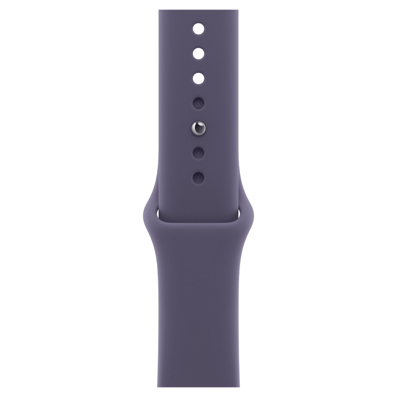 Apple Watch Series 11 GPS, 46mm Silver Aluminium Case with Purple Fog Sport Band - S/M, MEV94