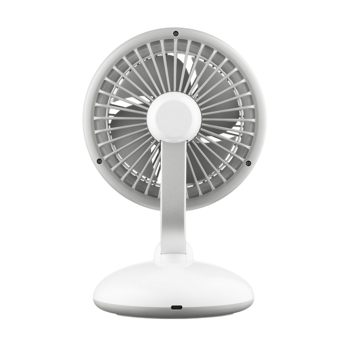 Fan ARDESTO AviaFan FT-F3600W, 12cm, rechargeable, backlight, USB-A Type-C, White