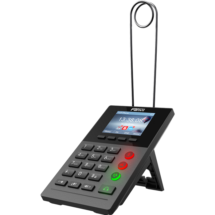 Fanvil X2P Black, Professional Call Center Phone with PoE and Color Display