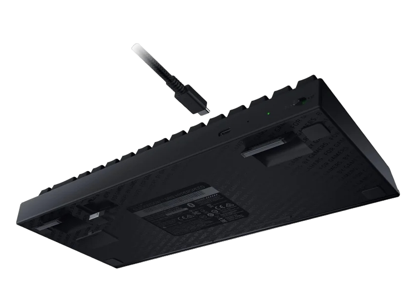 Gaming Wireless Keyboard Razer BlackWidow V3 Mini, Mechanical, 65% Form Factor, Tactile SW, Black Keycaps, Aluminum, Macro, RGB, 2.4 GHz+BT, EN, Black