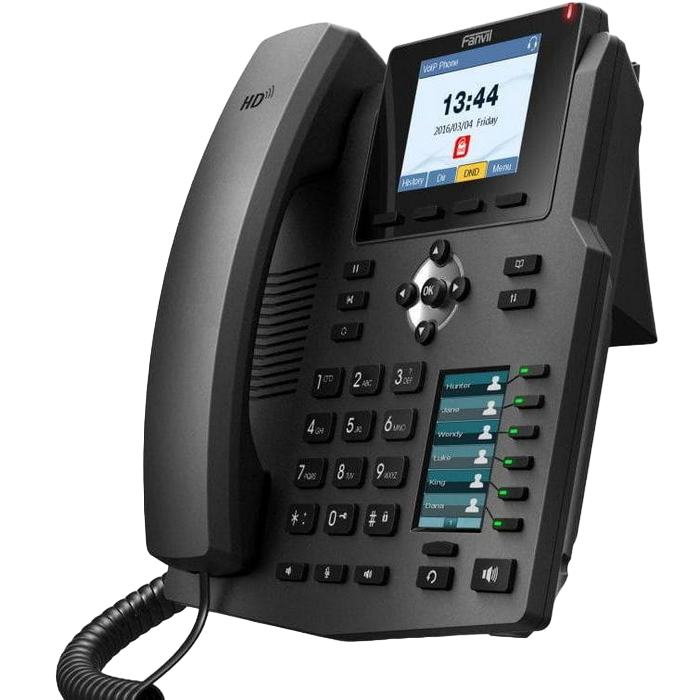 Fanvil X4 Black, VoIP phone, Colour Display, SIP support