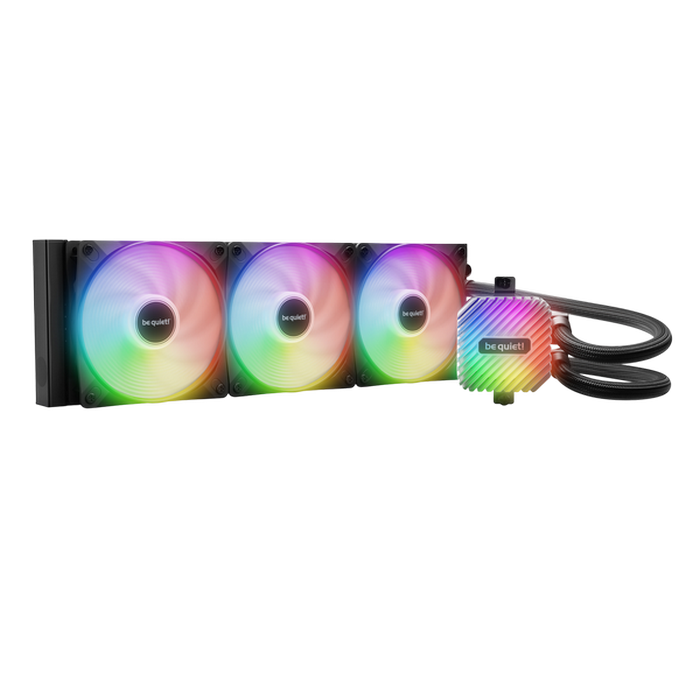 AIO Liquid Cooling be quiet! "Light Loop IO LCD 360mm" (17.2.4-36.8dB, 3x120mm ARGB fans, PWM, 2100RPM, ARGB-PWM, IO Controller, 1480g.) Black
