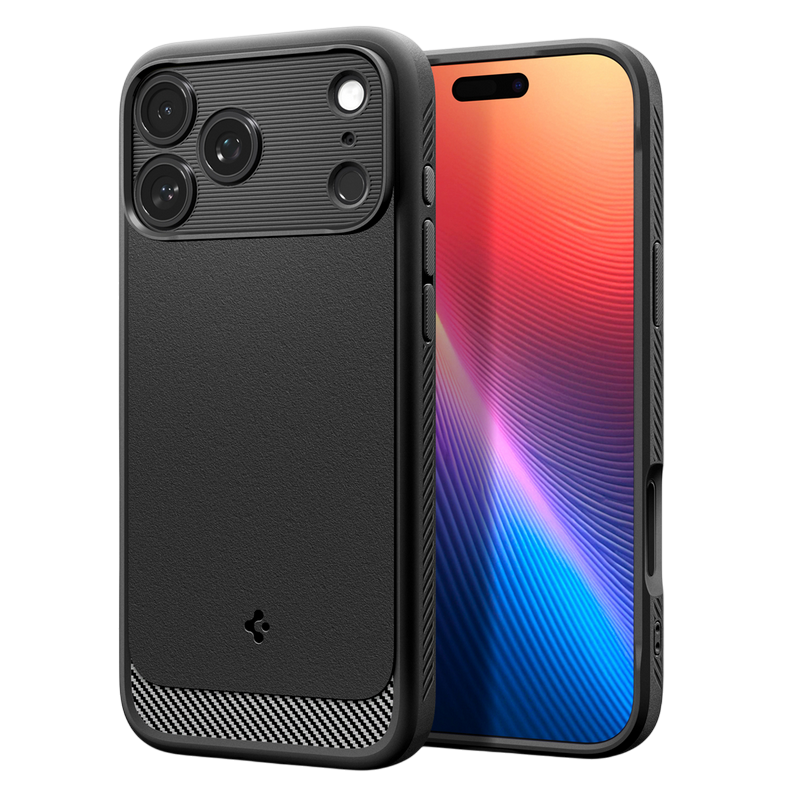 Spigen iPhone 17 Pro, Rugged Armor Mag Magsafe, Matte Black