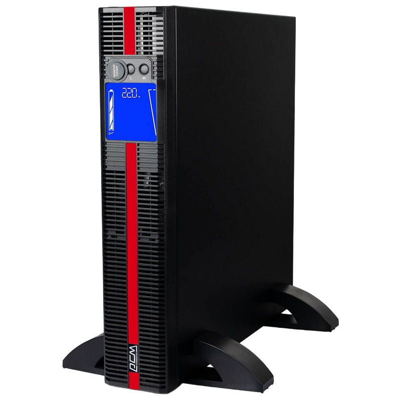 UPS PowerCom MRT-1000 IEC, Rack&Tower, 1000VA/1000W, Online, LCD, RS232, USB,SNMP SLOT, Ex. Batt. Con., 4xIEC13