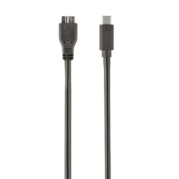 Cable Type-C/microUSB3.0, CM/BM, 1.0 m, Cablexpert, Black, CCP-USB3-mBMCM-1M